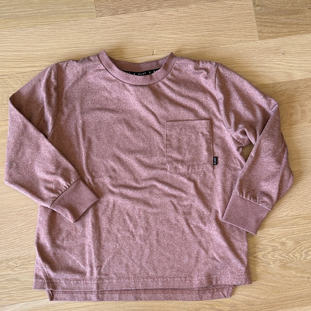 PLAY by Rylee + Cru Long Sleeve Pocket Tee - Dusty Rose
